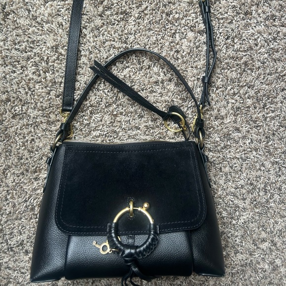 See By Chloe Black and Gold Crossbody Bag